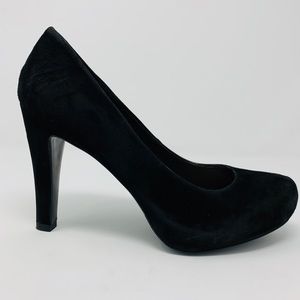Black Suede 4" Franco Sarto Heels, SZ 8